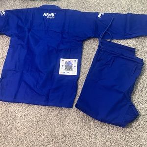 Blue Mens Jiu Jitsu Gi, American Made Hawk Brand , Never Worn, 100% New